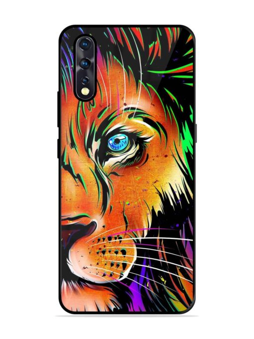 Colorful Lion Design Glossy Metal TPU Phone Cover for Vivo Z1X Zapvi