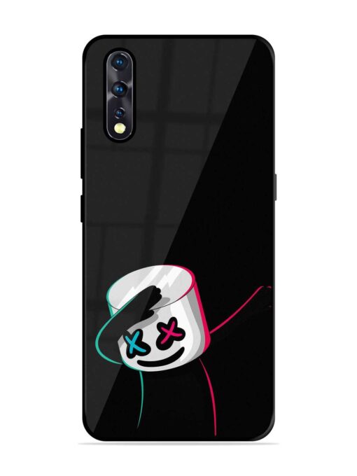 Black Marshmallow Glossy Metal Phone Cover for Vivo Z1X Zapvi