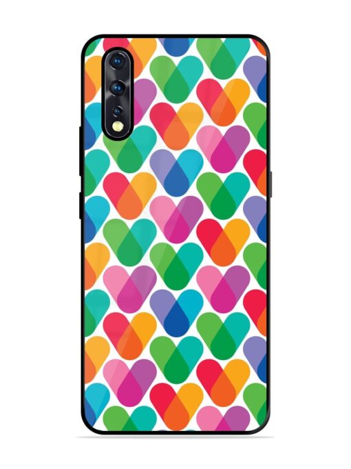 Overlapping Colors Colorful Glossy Metal TPU Phone Cover for Vivo Z1X Zapvi