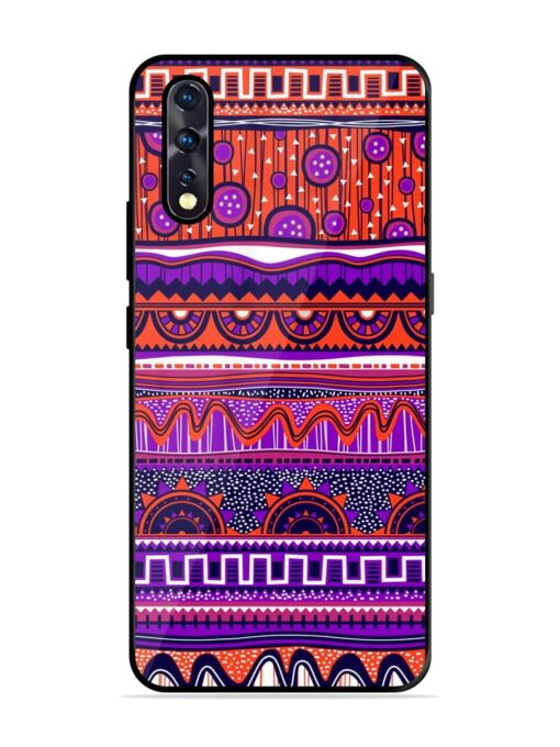 Ethnic Seamless Pattern Glossy Metal TPU Phone Cover for Vivo Z1X Zapvi