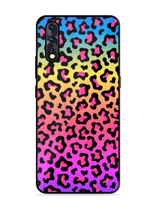 Neon Rainbow Colored Glossy Metal Phone Cover for Vivo Z1X Zapvi