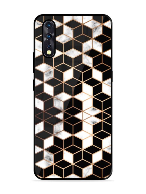 Vector Marble Texture Glossy Metal Phone Cover for Vivo Z1X Zapvi