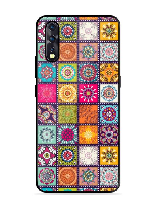 Seamless Pattern Vintage Glossy Metal Phone Cover for Vivo Z1X Zapvi