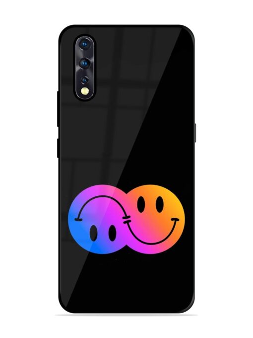 Gradient Smile Art Glossy Metal TPU Phone Cover for Vivo Z1X Zapvi