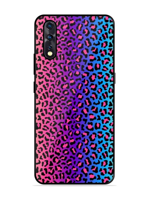 Colorful Leopard Seamless Glossy Metal Phone Cover for Vivo Z1X Zapvi