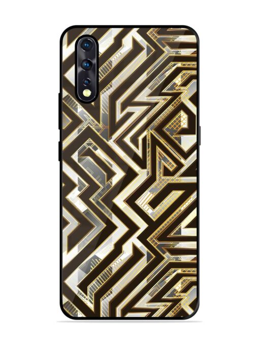 Technology Geometric Seamless Glossy Metal Phone Cover for Vivo Z1X Zapvi