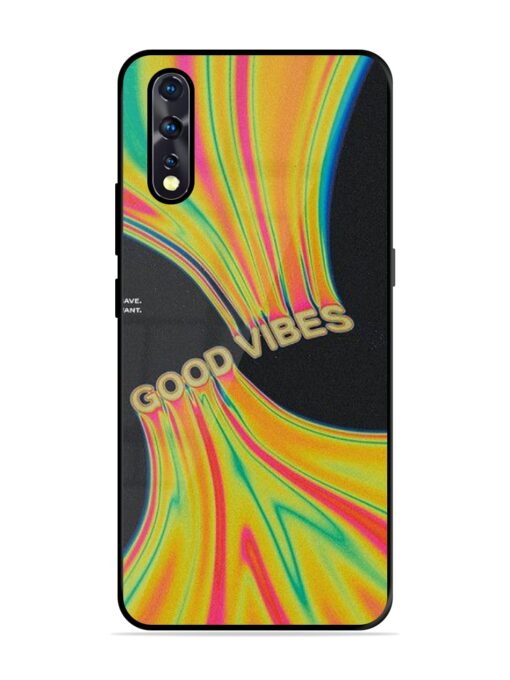 Good Vibes Glossy Metal Phone Cover for Vivo Z1X Zapvi