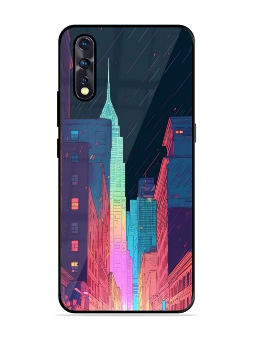 Minimal City Art Glossy Metal Phone Cover for Vivo Z1X Zapvi