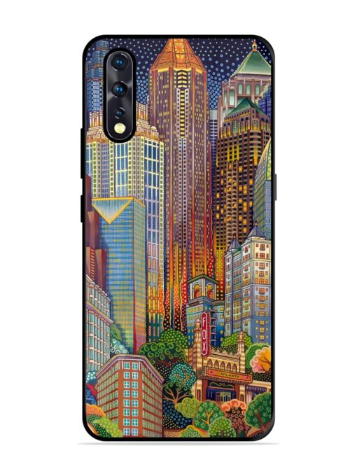 Cityscapes Art Glossy Metal Phone Cover for Vivo Z1X Zapvi