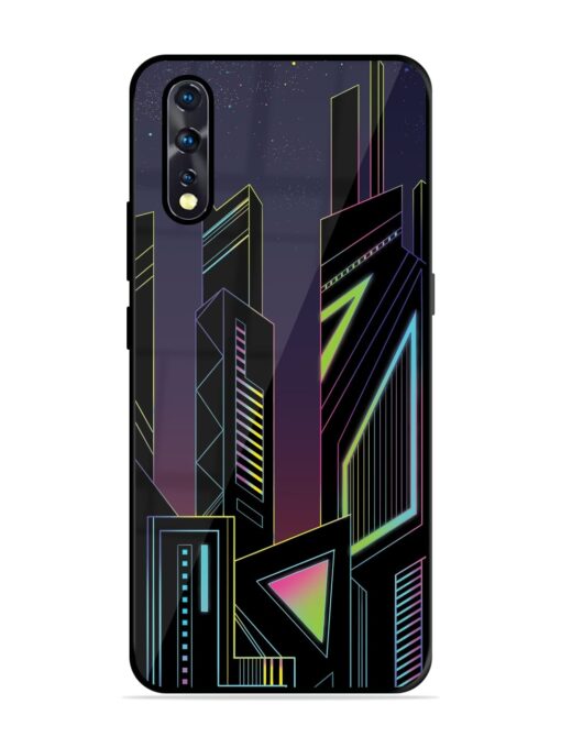 Neon Dreamscape Glossy Metal Phone Cover for Vivo Z1X Zapvi