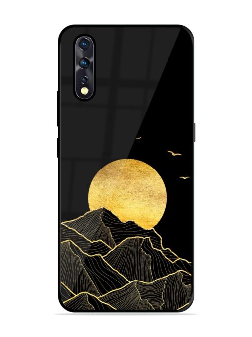 Golden Sunrise Glossy Metal Phone Cover for Vivo Z1X Zapvi