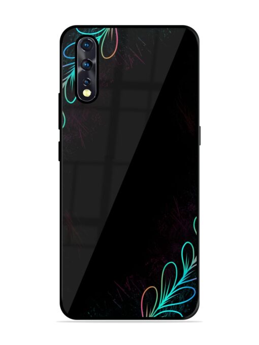 Decorative Line Art Glossy Metal Phone Cover for Vivo Z1X Zapvi