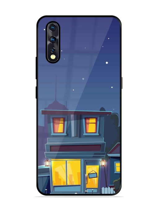 Vector Night House Glossy Metal Phone Cover for Vivo Z1X Zapvi