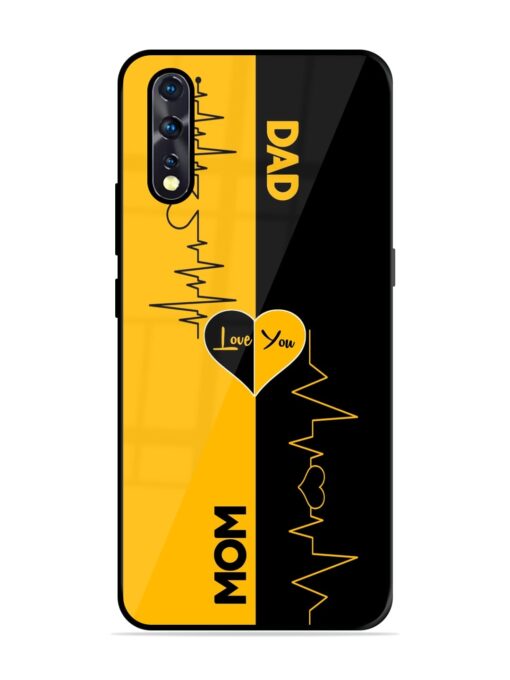 Mom Dad Lifeline Glossy Metal Phone Cover for Vivo Z1X Zapvi