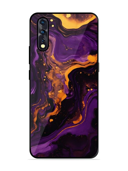 Painting Of A Purple Glossy Metal Phone Cover for Vivo Z1X Zapvi