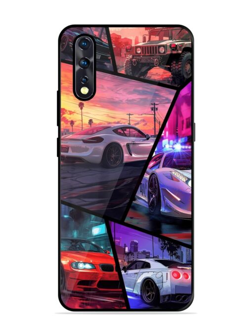 Ride In Pixels Glossy Metal Phone Cover for Vivo Z1X Zapvi