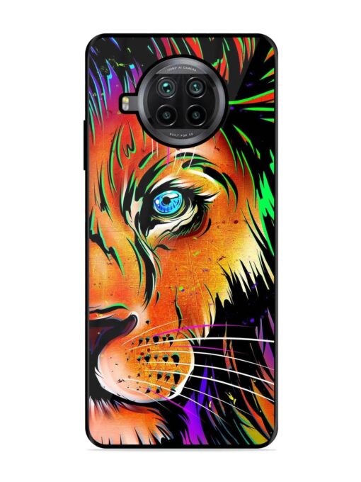 Colorful Lion Design Glossy Metal TPU Phone Cover for Xiaomi Mi 10I (5G)