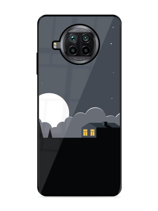 Full Moon Vector Art Glossy Metal Phone Cover for Xiaomi Mi 10I (5G)