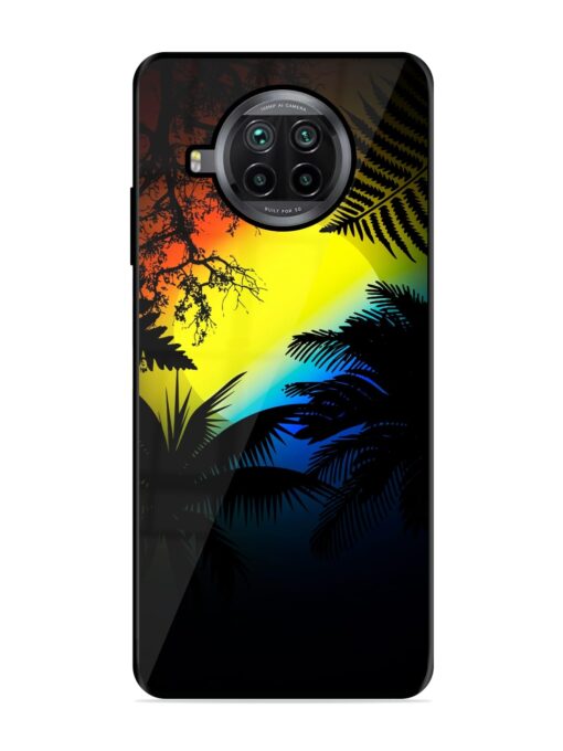 Colorful Sunset With Palm Trees Glossy Metal Phone Cover for Xiaomi Mi 10I (5G)