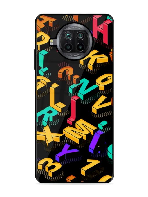 Seamless Pattern With Letters Glossy Metal Phone Cover for Xiaomi Mi 10I (5G)