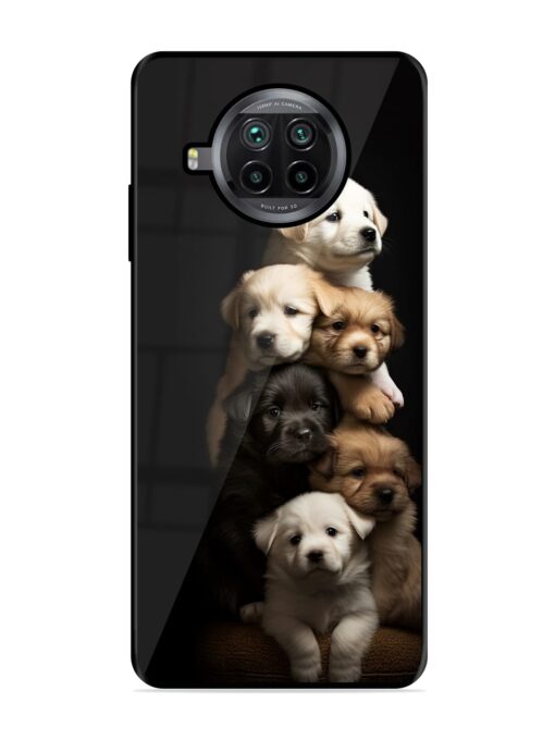 Cute Baby Dogs Glossy Metal Phone Cover for Xiaomi Mi 10I (5G)