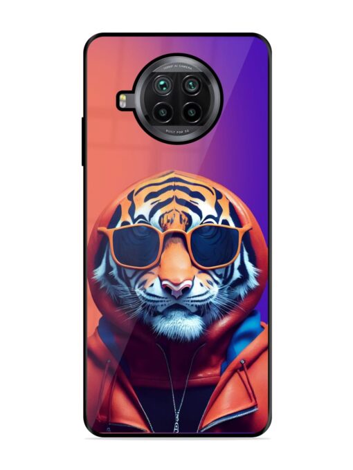 Tiger Animation Glossy Metal Phone Cover for Xiaomi Mi 10I (5G)