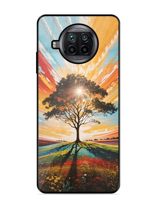 Abstract Tree Colorful Art Glossy Metal Phone Cover for Xiaomi Mi 10I (5G)