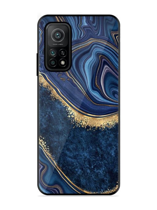 Abstract Background Blue Glossy Metal TPU Phone Cover for Xiaomi Mi 10T (5G) Zapvi