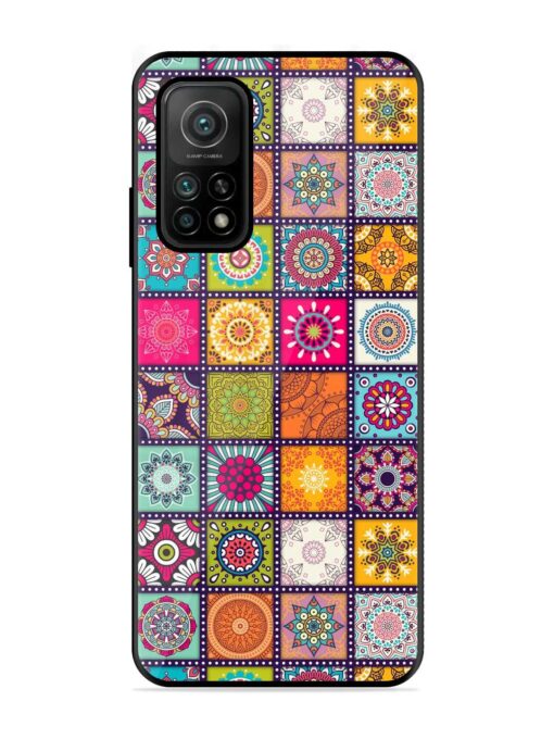 Seamless Pattern Vintage Glossy Metal Phone Cover for Xiaomi Mi 10T (5G) Zapvi