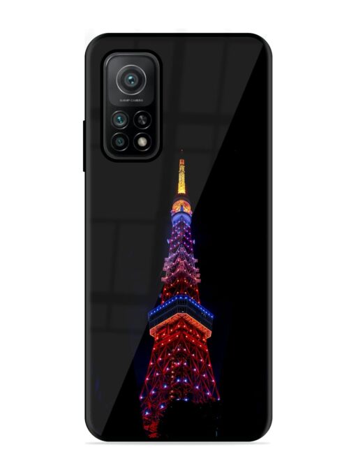 Eiffel Tower Night View Glossy Metal Phone Cover for Xiaomi Mi 10T (5G) Zapvi