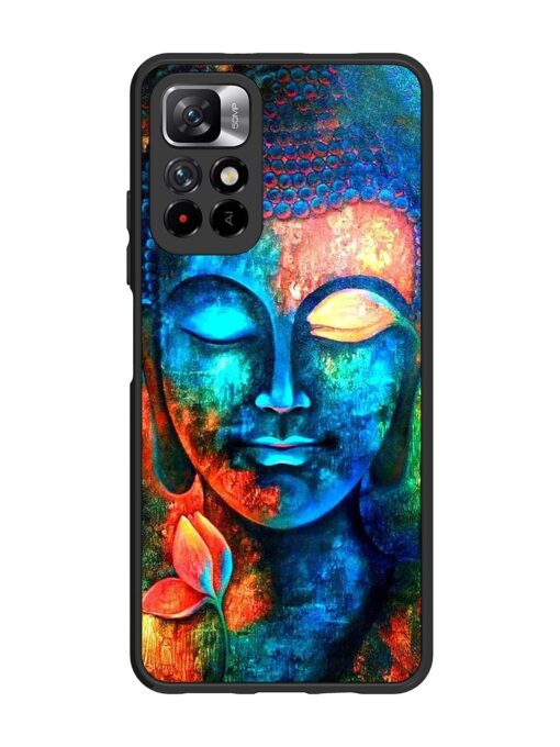 Buddha Painting Glossy Metal Phone Cover for Xiaomi Mi 11I (5G) Zapvi