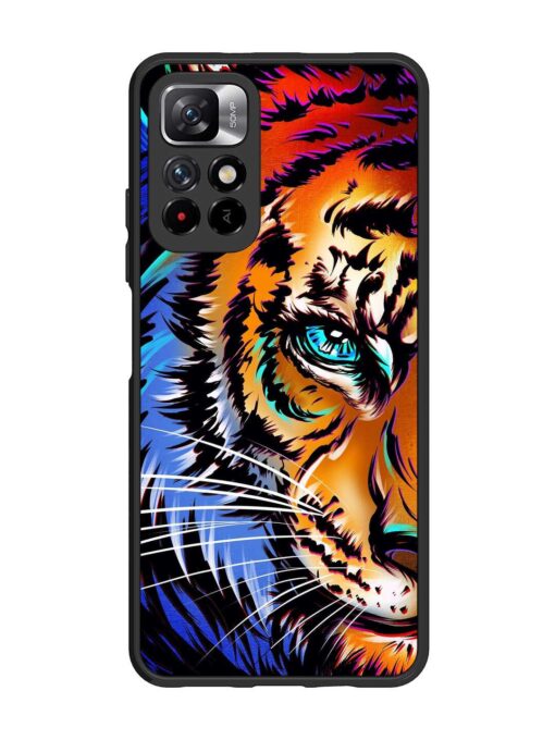 Colorful Lion Art Glossy Metal Phone Cover for Xiaomi Mi 11I (5G)