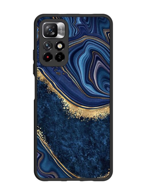 Abstract Background Blue Glossy Metal TPU Phone Cover for Xiaomi Mi 11I (5G) Zapvi