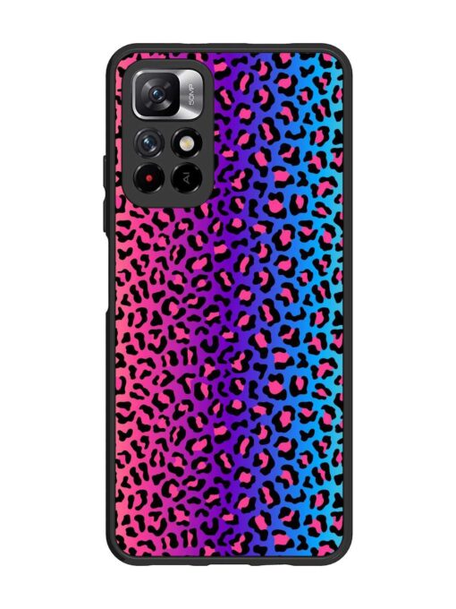 Colorful Leopard Seamless Glossy Metal Phone Cover for Xiaomi Mi 11I (5G)