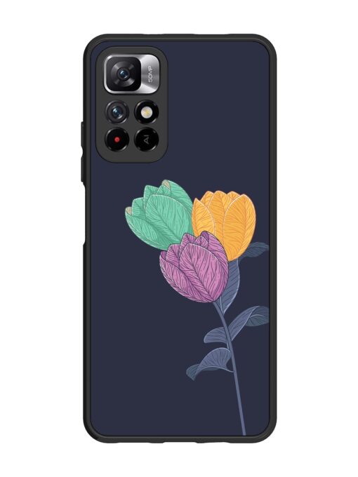 Flower Vector Glossy Metal Phone Cover for Xiaomi Mi 11I (5G)