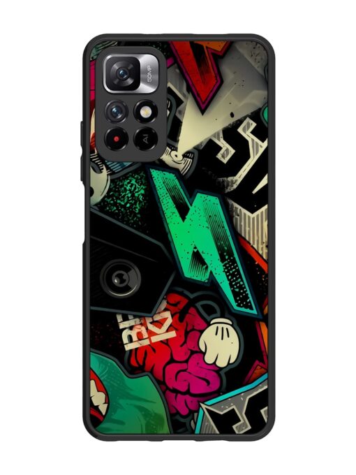 Graffiti Art Glossy Metal Phone Cover for Xiaomi Mi 11I (5G)