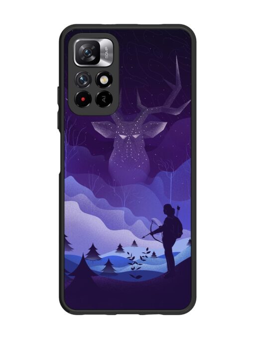 Deer Forest River Glossy Metal Phone Cover for Xiaomi Mi 11I (5G)