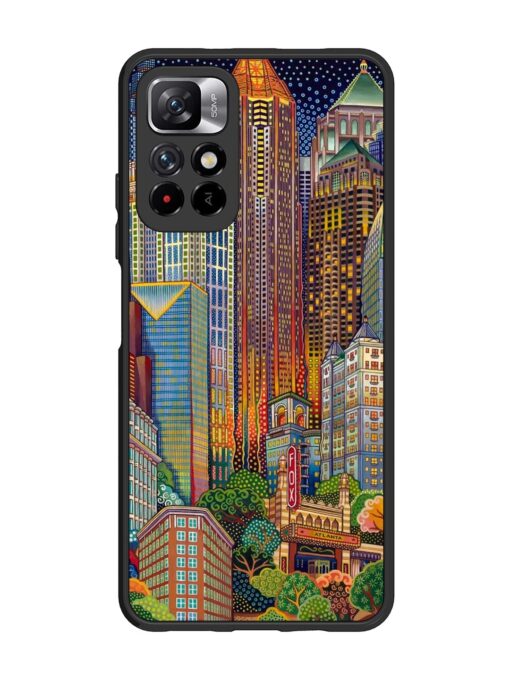 Cityscapes Art Glossy Metal Phone Cover for Xiaomi Mi 11I (5G)