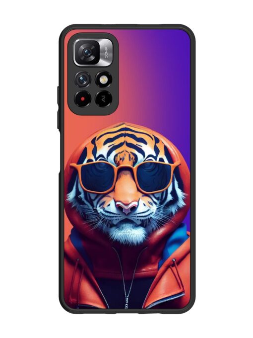 Tiger Animation Glossy Metal Phone Cover for Xiaomi Mi 11I (5G) Zapvi