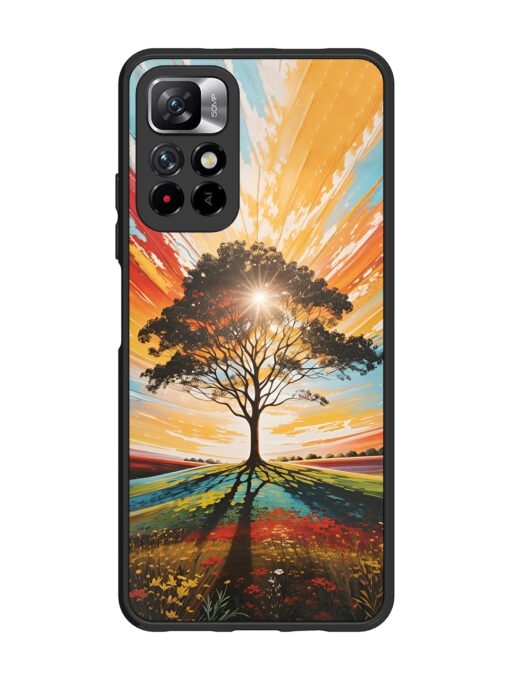 Abstract Tree Colorful Art Glossy Metal Phone Cover for Xiaomi Mi 11I (5G)