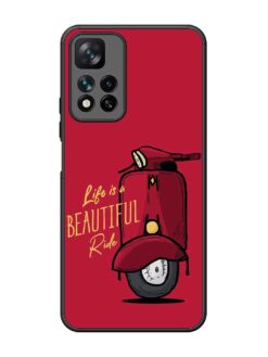 Life Is Beautiful Rides Glossy Metal Phone Cover for Xiaomi Mi 11I Hypercharge (5G)