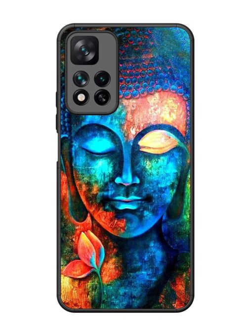 Buddha Painting Glossy Metal Phone Cover for Xiaomi Mi 11I Hypercharge (5G)