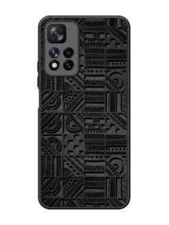 Seamless Pattern Glossy Metal Phone Cover for Xiaomi Mi 11I Hypercharge (5G)