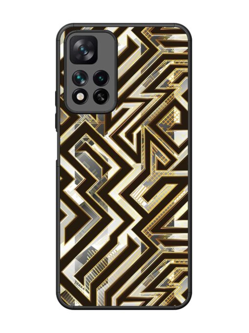 Technology Geometric Seamless Glossy Metal Phone Cover for Xiaomi Mi 11I Hypercharge (5G)