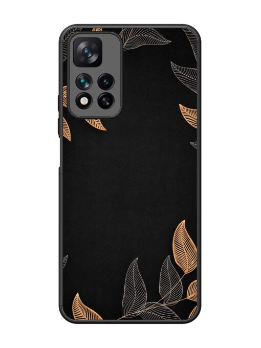 Foliage Art Glossy Metal Phone Cover for Xiaomi Mi 11I Hypercharge (5G)