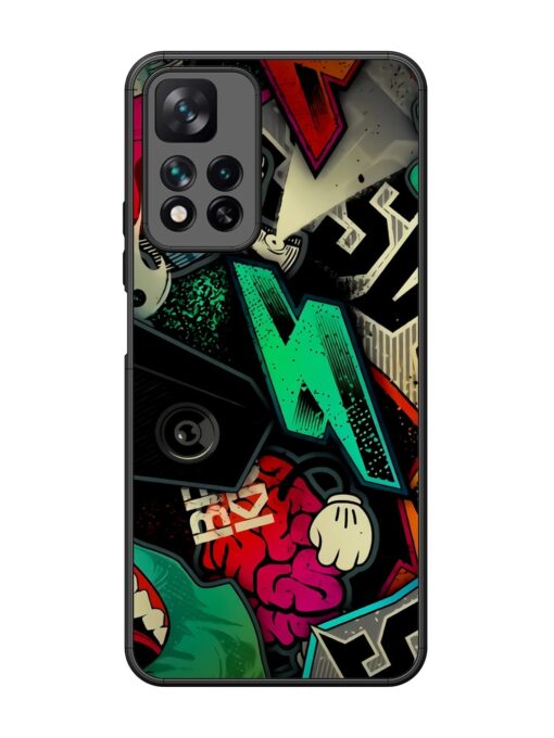 Graffiti Art Glossy Metal Phone Cover for Xiaomi Mi 11I Hypercharge (5G)