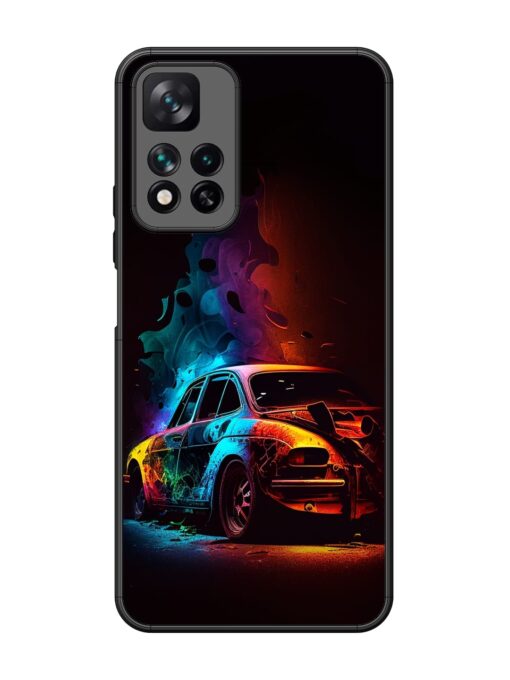 High Classic Car Art Glossy Metal Phone Cover for Xiaomi Mi 11I Hypercharge (5G)