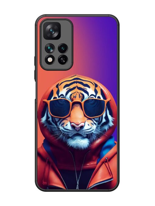 Tiger Animation Glossy Metal Phone Cover for Xiaomi Mi 11I Hypercharge (5G)