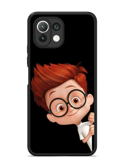 Smart Boy Cartoon Glossy Metal Phone Cover for Xiaomi Mi 11 Lite Zapvi