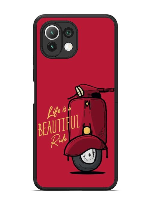 Life Is Beautiful Rides Glossy Metal Phone Cover for Xiaomi Mi 11 Lite Zapvi